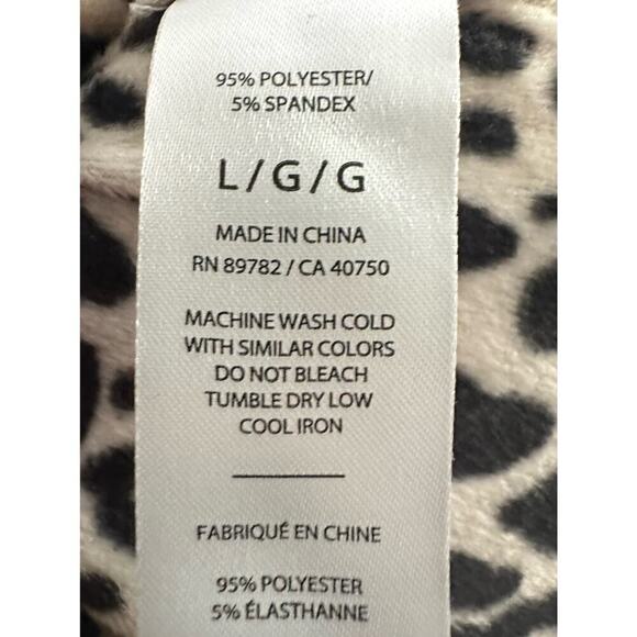 NATORI Leopard Animale Animal Print Soft Velour Lounge Pants - Sz Large - Picture 5 of 5